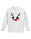 Matching Family Christmas Design - Reindeer - Mom Adult Long Sleeve Shirt by TooLoud-Long Sleeve Shirt-TooLoud-White-Small-Davson Sales