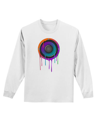 Paint Drips Speaker Adult Long Sleeve Shirt-Long Sleeve Shirt-TooLoud-White-Small-Davson Sales