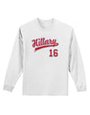 Hillary Jersey 16 Adult Long Sleeve Shirt-Long Sleeve Shirt-TooLoud-White-Small-Davson Sales