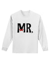 Matching Mr and Mrs Design - Mr Bow Tie Adult Long Sleeve Shirt by TooLoud-Long Sleeve Shirt-TooLoud-White-Small-Davson Sales