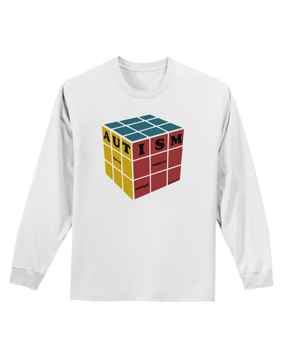 Autism Awareness - Cube Color Adult Long Sleeve Shirt-Long Sleeve Shirt-TooLoud-White-Small-Davson Sales