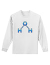 Water Molecule Adult Long Sleeve Shirt by TooLoud-Long Sleeve Shirt-TooLoud-White-Small-Davson Sales