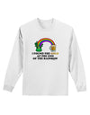 End Of The Rainbow Text Adult Long Sleeve Shirt-Long Sleeve Shirt-TooLoud-White-Small-Davson Sales