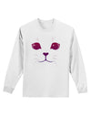 Heart Kitten Adult Long Sleeve Shirt by-Long Sleeve Shirt-TooLoud-White-Small-Davson Sales