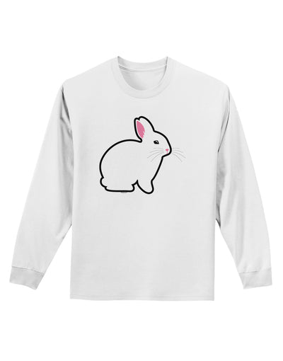 Cute Bunny Rabbit Easter Adult Long Sleeve Shirt-Long Sleeve Shirt-TooLoud-White-Small-Davson Sales