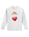 Heart on Puppet Strings Adult Long Sleeve Shirt-Long Sleeve Shirt-TooLoud-White-Small-Davson Sales