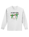 Anaconda Design Green Text Adult Long Sleeve Shirt-Long Sleeve Shirt-TooLoud-White-Small-Davson Sales