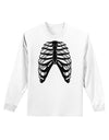 Human Skeleton Bones Ribcage Inverted Adult Long Sleeve Shirt-Long Sleeve Shirt-TooLoud-White-Small-Davson Sales