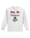 Kiss Me Under the Mistletoe Christmas Adult Long Sleeve Shirt-Long Sleeve Shirt-TooLoud-White-Small-Davson Sales