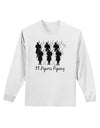 Eleven Pipers Piping Text Adult Long Sleeve Shirt-Long Sleeve Shirt-TooLoud-White-Small-Davson Sales