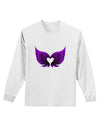 Cute Dark Angel Wings Black and Purple Heart Adult Long Sleeve Shirt-Long Sleeve Shirt-TooLoud-White-Small-Davson Sales