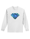 Space Diamond Adult Long Sleeve Shirt-Long Sleeve Shirt-TooLoud-White-Small-Davson Sales