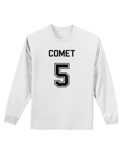 Reindeer Jersey - Comet 5 Adult Long Sleeve Shirt-Long Sleeve Shirt-TooLoud-White-Small-Davson Sales