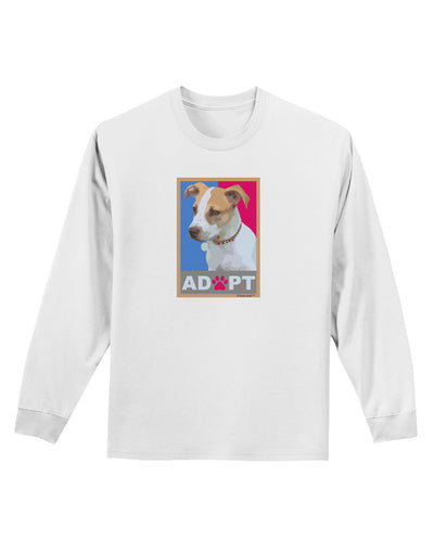 Adopt Cute Puppy Cat Adoption Adult Long Sleeve Shirt-Long Sleeve Shirt-TooLoud-White-Small-Davson Sales