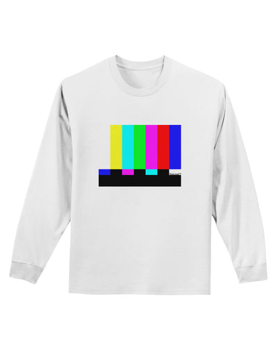 Color Bars Test Signal Adult Long Sleeve Shirt-Long Sleeve Shirt-TooLoud-White-Small-Davson Sales