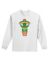 Fiesta Cactus Poncho Adult Long Sleeve Shirt-Long Sleeve Shirt-TooLoud-White-Small-Davson Sales