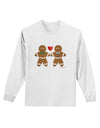 Gingerbread Man Couple Adult Long Sleeve Shirt by TooLoud-Long Sleeve Shirt-TooLoud-White-Small-Davson Sales