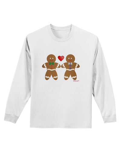 Gingerbread Man Couple Adult Long Sleeve Shirt by TooLoud-Long Sleeve Shirt-TooLoud-White-Small-Davson Sales