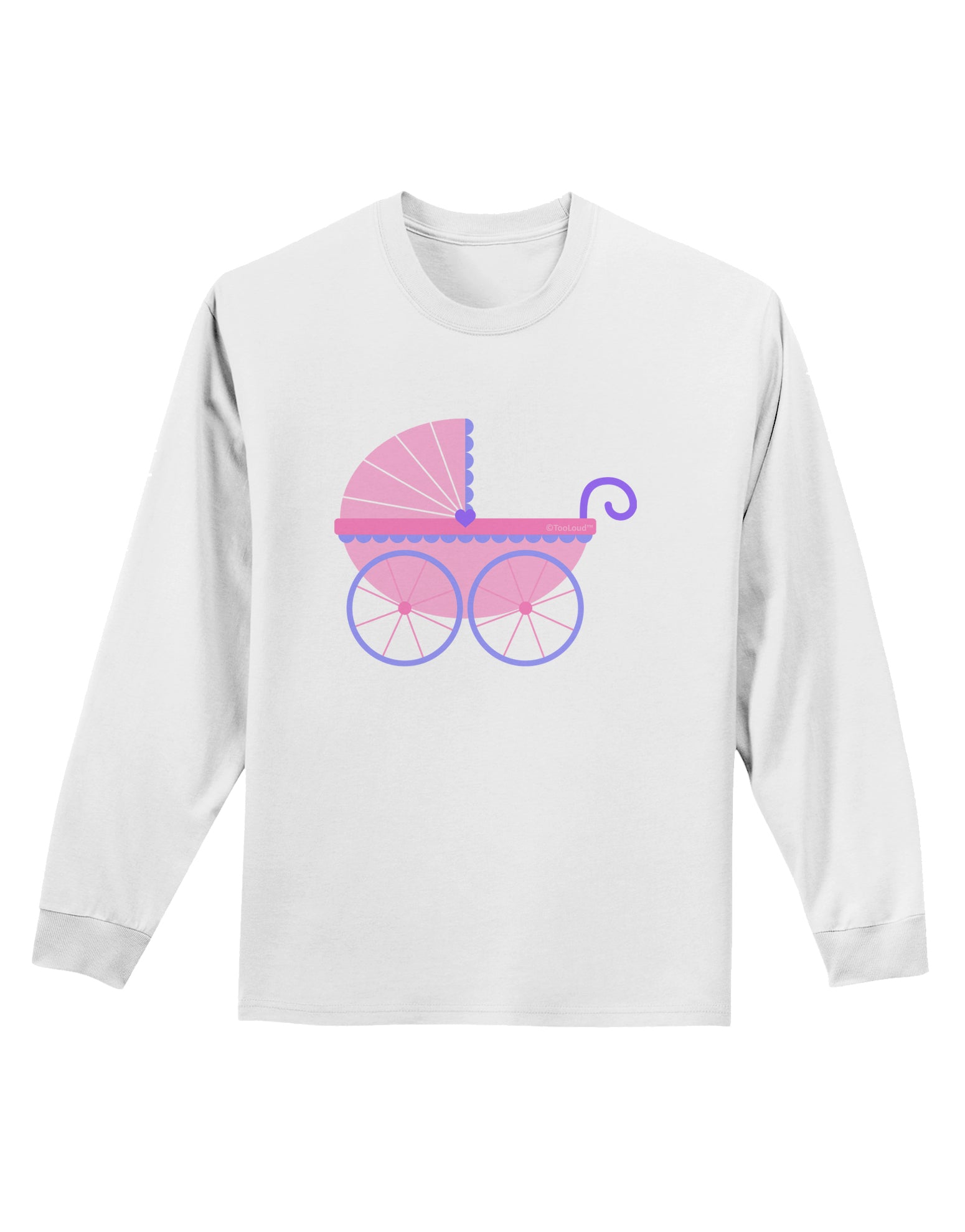 Baby Girl Carriage Adult Long Sleeve Shirt-Long Sleeve Shirt-TooLoud-White-Small-Davson Sales