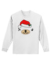 Kyu-T Face Beartholomea Santa Girl Bear Adult Long Sleeve Shirt-Long Sleeve Shirt-TooLoud-White-Small-Davson Sales