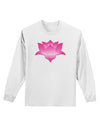 Lotus Flower Design Gradient Adult Long Sleeve Shirt by TooLoud-Long Sleeve Shirt-TooLoud-White-Small-Davson Sales