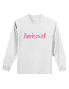 Bridesmaid Design - Diamonds - Color Adult Long Sleeve Shirt-Long Sleeve Shirt-TooLoud-White-Small-Davson Sales