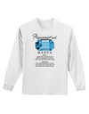 Birthstone Aquamarine Adult Long Sleeve Shirt-Long Sleeve Shirt-TooLoud-White-Small-Davson Sales