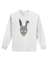 Scary Bunny Face Adult Long Sleeve Shirt-Long Sleeve Shirt-TooLoud-White-Small-Davson Sales