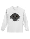 Cute Pug Dog - Black Adult Long Sleeve Shirt by TooLoud-Long Sleeve Shirt-TooLoud-White-Small-Davson Sales