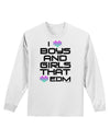 I Heart Boys and Girls That Heart EDM Adult Long Sleeve Shirt-Long Sleeve Shirt-TooLoud-White-Small-Davson Sales