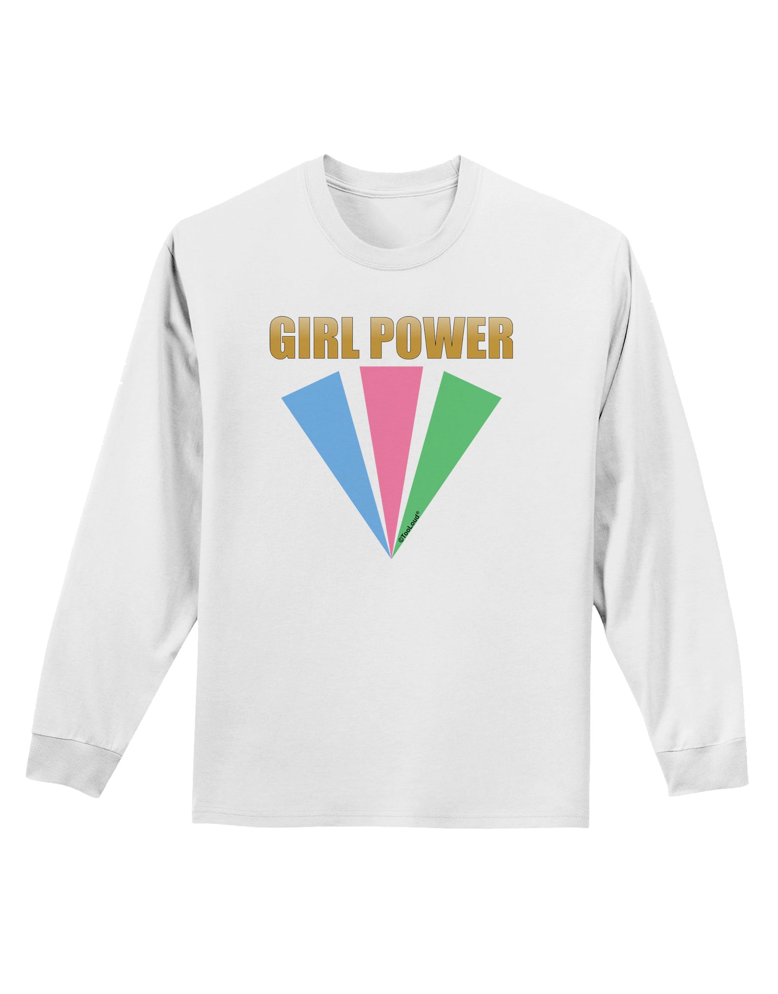 Girl Power Stripes Adult Long Sleeve Shirt by TooLoud-Long Sleeve Shirt-TooLoud-White-Small-Davson Sales