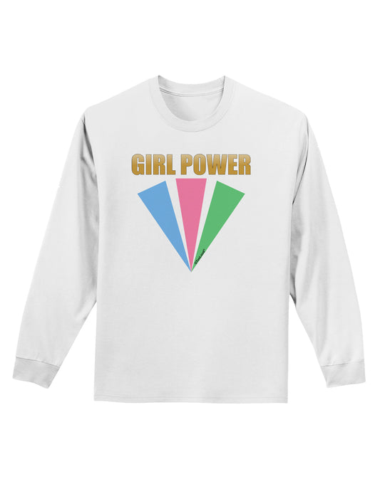 Girl Power Stripes Adult Long Sleeve Shirt by TooLoud-Long Sleeve Shirt-TooLoud-White-Small-Davson Sales