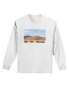 Pixel Landscape - Desert Adult Long Sleeve Shirt-Long Sleeve Shirt-TooLoud-White-Small-Davson Sales