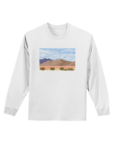 Pixel Landscape - Desert Adult Long Sleeve Shirt-Long Sleeve Shirt-TooLoud-White-Small-Davson Sales