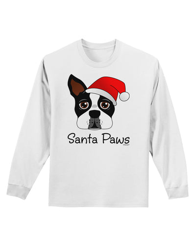 Santa Paws Christmas Dog Adult Long Sleeve Shirt-Long Sleeve Shirt-TooLoud-White-Small-Davson Sales