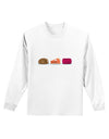 Cute Thanksgiving Food Adult Long Sleeve Shirt-Long Sleeve Shirt-TooLoud-White-Small-Davson Sales