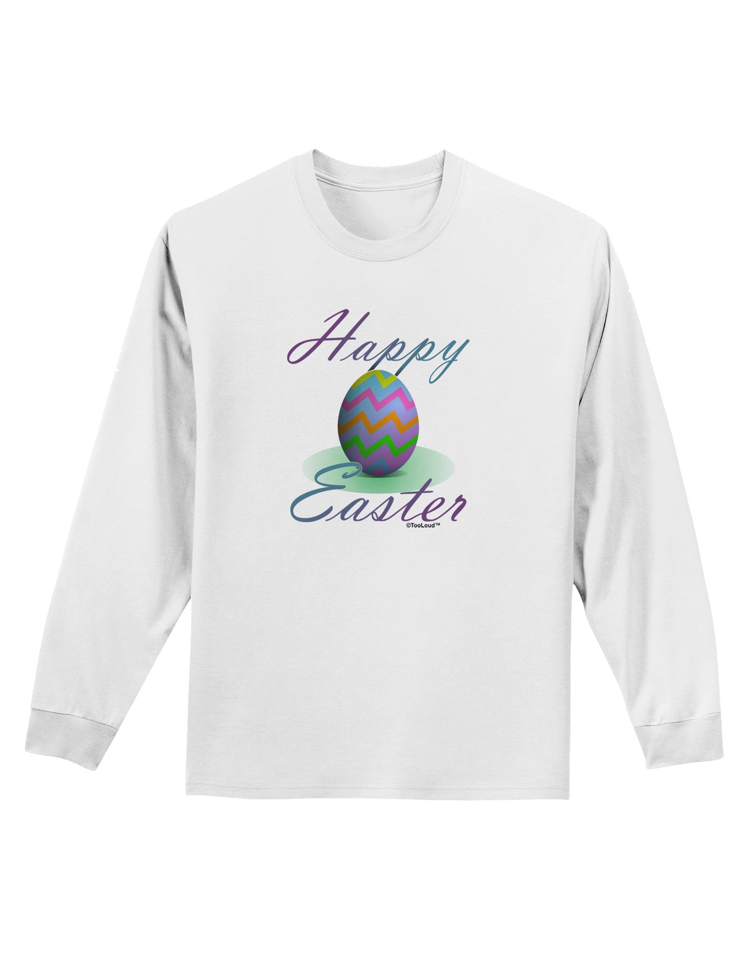 One Happy Easter Egg Adult Long Sleeve Shirt-Long Sleeve Shirt-TooLoud-White-Small-Davson Sales