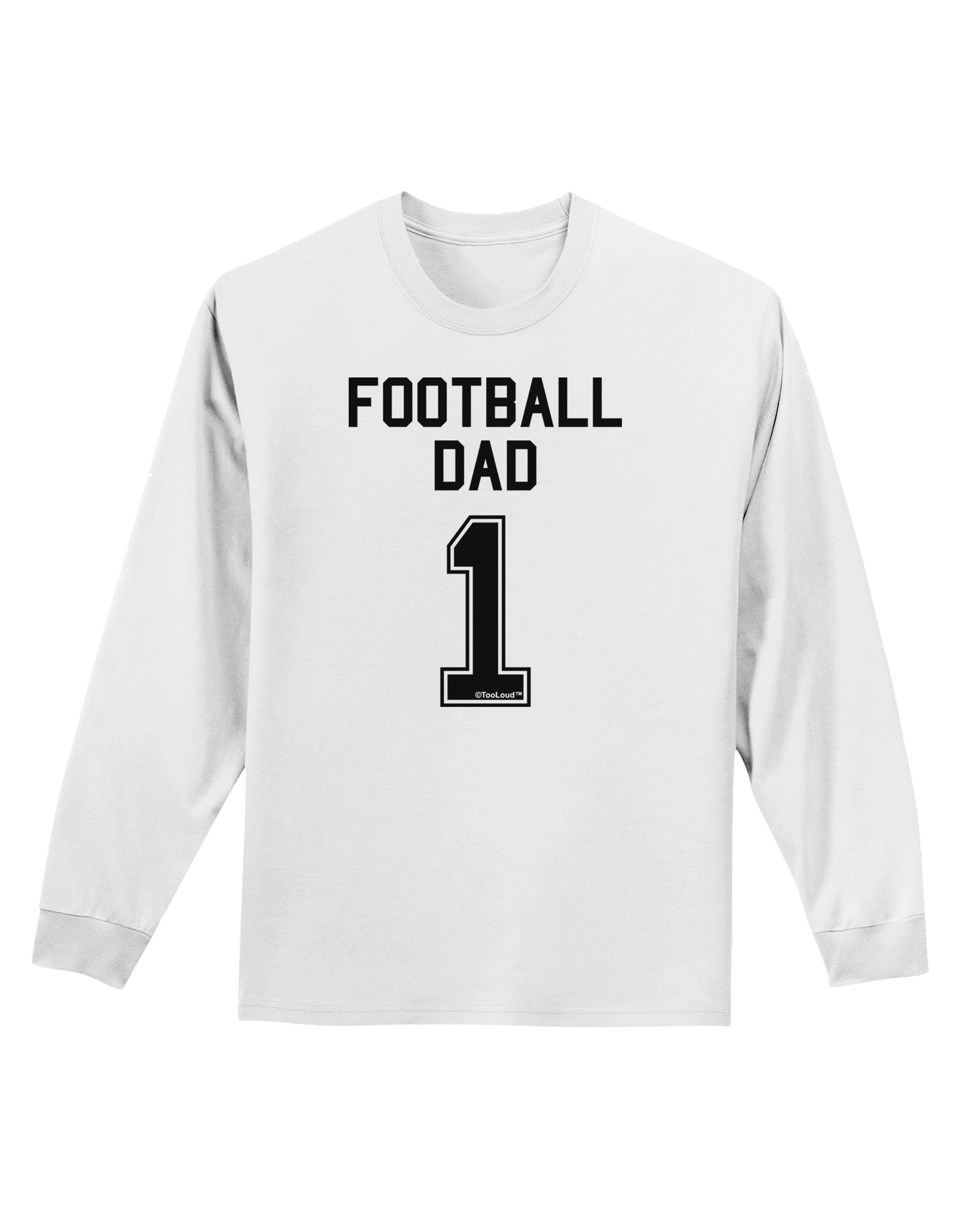 Football Dad Jersey Adult Long Sleeve Shirt by TooLoud-Long Sleeve Shirt-TooLoud-White-Small-Davson Sales