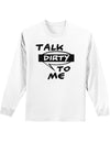 Talk Dirty To Me Censored Adult Long Sleeve Shirt-Long Sleeve Shirt-TooLoud-White-Small-Davson Sales