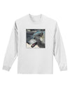 TooLoud White Wolf Face Adult Long Sleeve Shirt-Long Sleeve Shirt-TooLoud-White-Small-Davson Sales