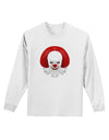 Scary Clown Face B - Halloween Adult Long Sleeve Shirt-Long Sleeve Shirt-TooLoud-White-Small-Davson Sales