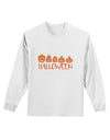 Halloween Pumpkins Adult Long Sleeve Shirt-Long Sleeve Shirt-TooLoud-White-Small-Davson Sales
