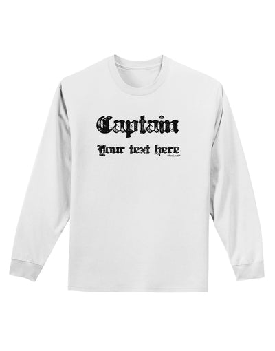 Personalized Captain Adult Long Sleeve Shirt-Long Sleeve Shirt-TooLoud-White-Small-Davson Sales