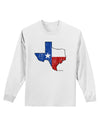 State of Texas Flag Design - Distressed Adult Long Sleeve Shirt-Long Sleeve Shirt-TooLoud-White-Small-Davson Sales