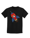 Space Rocket Ship and Stars Childrens Dark T-Shirt by TooLoud-Childrens T-Shirt-TooLoud-Black-X-Small-Davson Sales