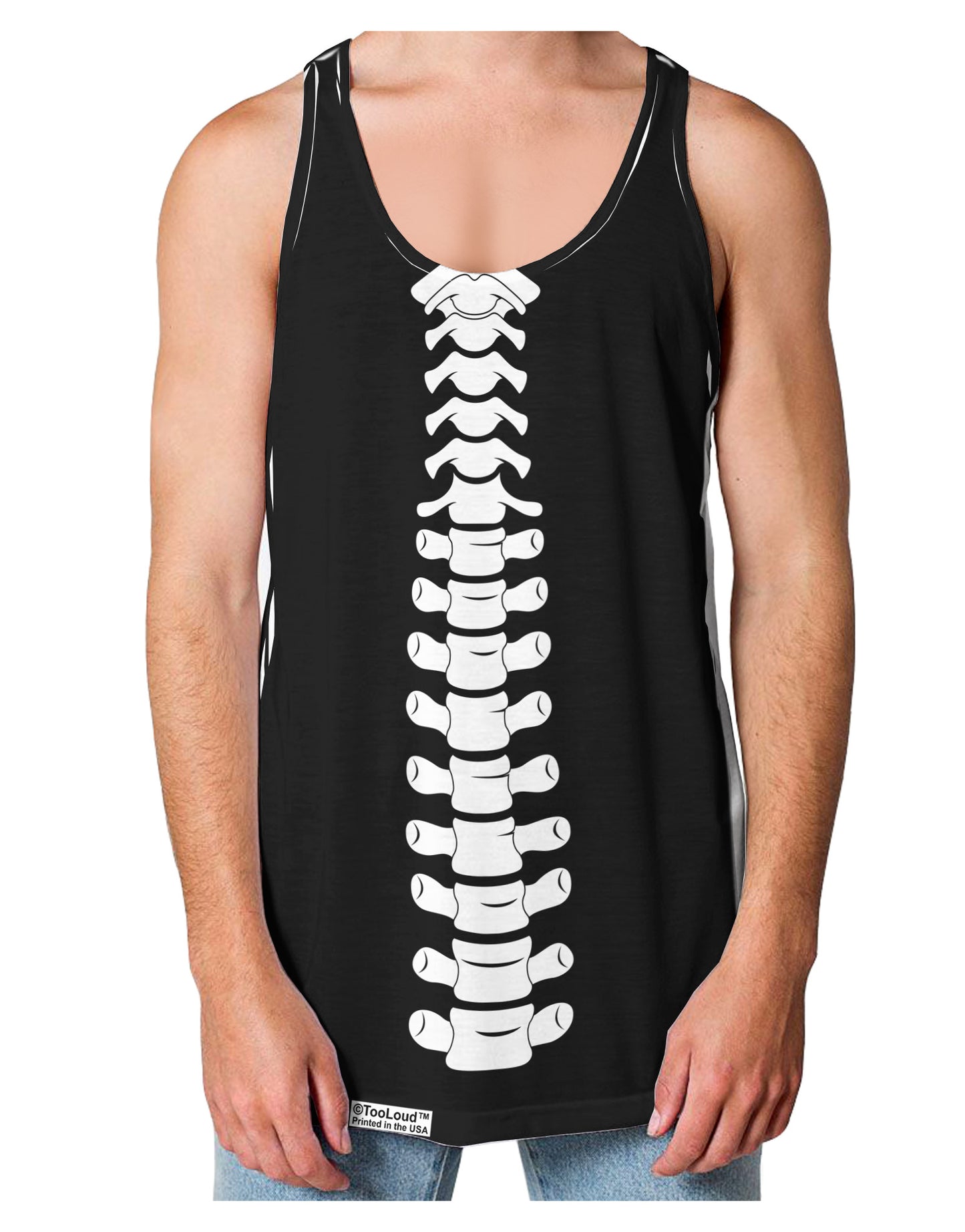 Spine AOP Loose Tank Top Single Side All Over Print-Loose Tank Top-TooLoud-White-Small-Davson Sales