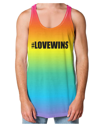 Rainbow Print - Hashtag Love Wins Loose Tank Top Single Side All Over Print-Loose Tank Top-TooLoud-White-Small-Davson Sales