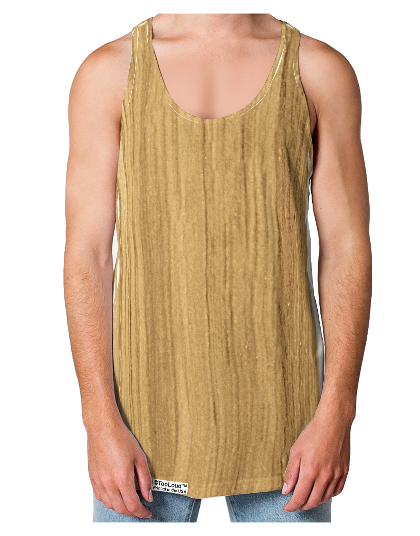 Light Wood Look Loose Tank Top Single Side All Over Print by-Loose Tank Top-TooLoud-White-Small-Davson Sales