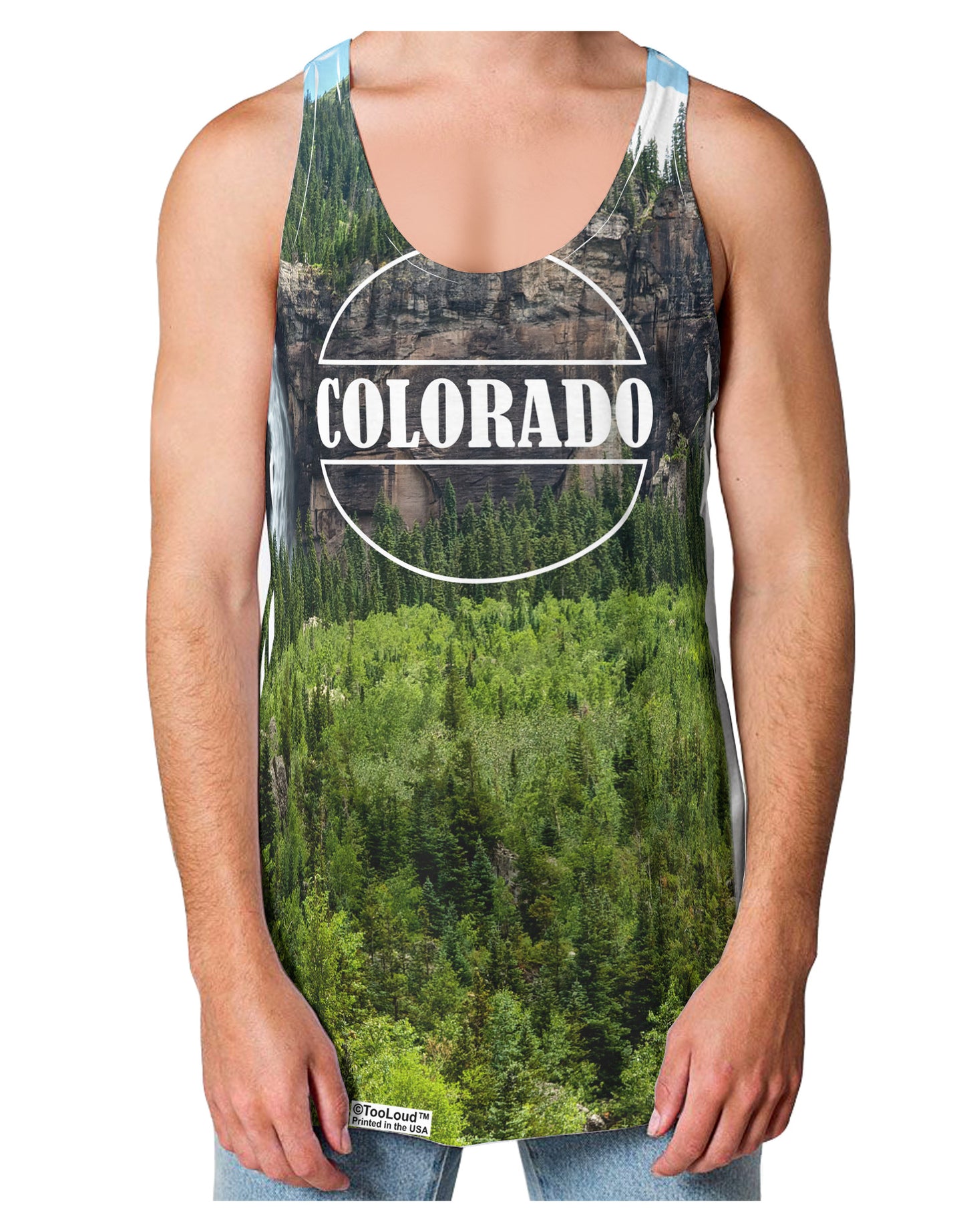 Colorado Beauty - Cliffs Loose Tank Top Single Side All Over Print by-Loose Tank Top-TooLoud-White-Small-Davson Sales