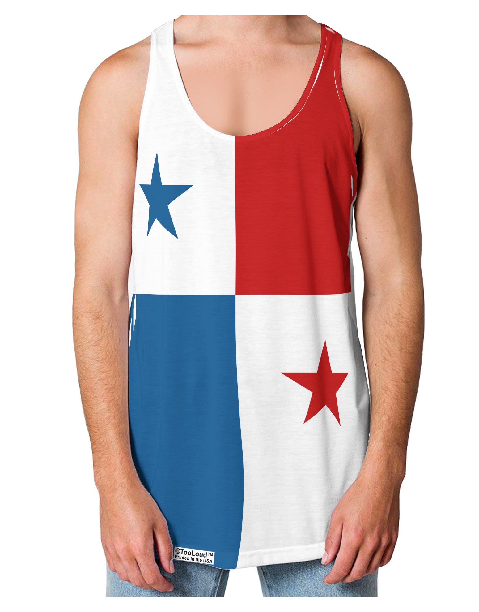 Panama Flag AOP Loose Tank Top Single Side All Over Print-Loose Tank Top-TooLoud-White-Small-Davson Sales